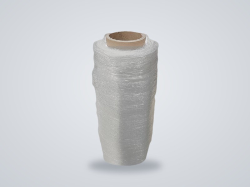 A roll of used stretch film collected as hand wrap