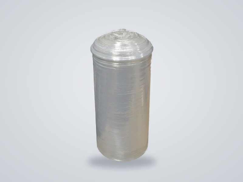 A PCR billet: a dense cylinder of clean used stretch film